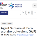 Agent scolaire et Périscolaire Polyvalent
